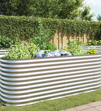 Garten-Hochbeet 240 x 80 x 81 cm Verzinkter Stahl Silbern