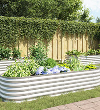 Garten-Hochbeet 240x80x44 cm Verzinkter Stahl Silbern