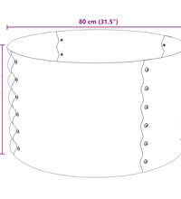 Garten-Hochbeet 80x80x44 cm Verzinkter Stahl Silbern