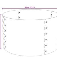 Garten-Hochbeet 80x80x44 cm Verzinkter Stahl Grau