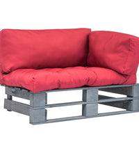 Outdoor-Sofa Paletten mit Kissen in Rot Kiefernholz