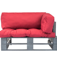 Outdoor-Sofa Paletten mit Kissen in Rot Kiefernholz