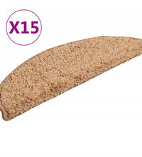 Treppenmatten 15 Stk. Beige 56x17x3 cm