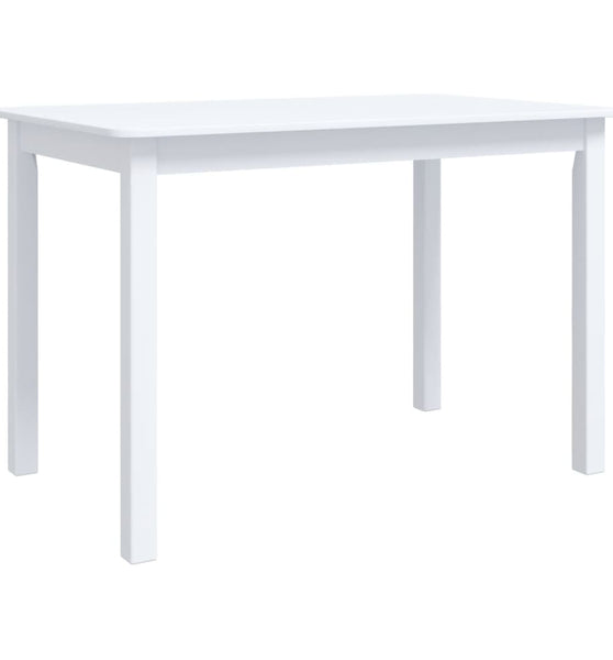 Esstisch Weiß 114x71x75 cm Massivholz Gummibaum