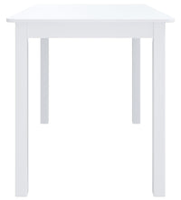 Esstisch Weiß 114x71x75 cm Massivholz Gummibaum