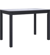 Esstisch Schwarz 114x71x75 cm Gummiholz Massiv