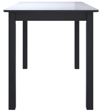 Esstisch Schwarz 114x71x75 cm Gummiholz Massiv
