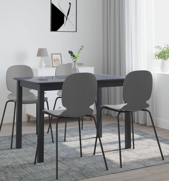 Esstisch Schwarz 114x71x75 cm Gummiholz Massiv