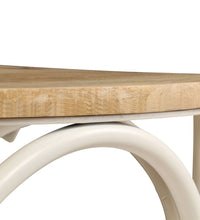 Kreuzstühle 2 Stk. Weiß Massivholz Mango