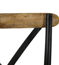 Kreuzstühle 2 Stk. Schwarz Massivholz Mango