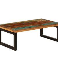 Couchtisch 100x50x35 cm Altholz und Stahl