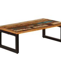 Couchtisch 100x50x35 cm Altholz und Stahl