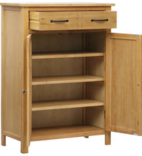 Schuhschrank 76x37x105 cm Eiche Massivholz