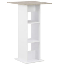 Bartisch Weiß und Beton 60x60x110 cm