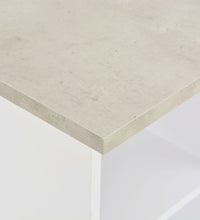 Bartisch Weiß und Beton 60x60x110 cm