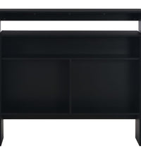 Bartisch mit 2 Tischplatten Schwarz 130x40x120 cm
