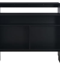 Bartisch mit 2 Tischplatten Schwarz 130x40x120 cm