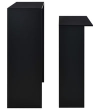 Bartisch mit 2 Tischplatten Schwarz 130x40x120 cm