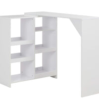 Bartisch mit Beweglichem Regal Weiß 138x39x110 cm