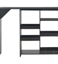 Bartisch mit Beweglichem Regal Schwarz 138x39x110 cm