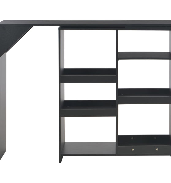 Bartisch mit Beweglichem Regal Schwarz 138x39x110 cm