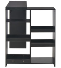 Bartisch mit Beweglichem Regal Schwarz 138x39x110 cm