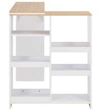 Bartisch mit Beweglichem Regal Weiß 138x39x110 cm