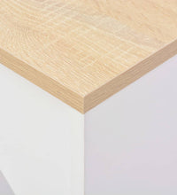 Bartisch mit Beweglichem Regal Weiß 138x39x110 cm