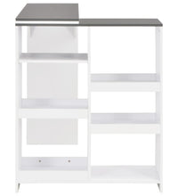 Bartisch mit Beweglichem Regal Weiß 138x39x110 cm
