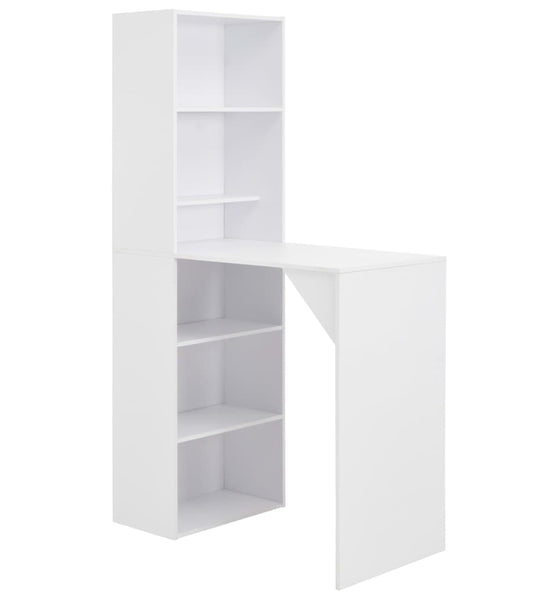 Bartisch mit Schrank Weiß 115x59x200 cm