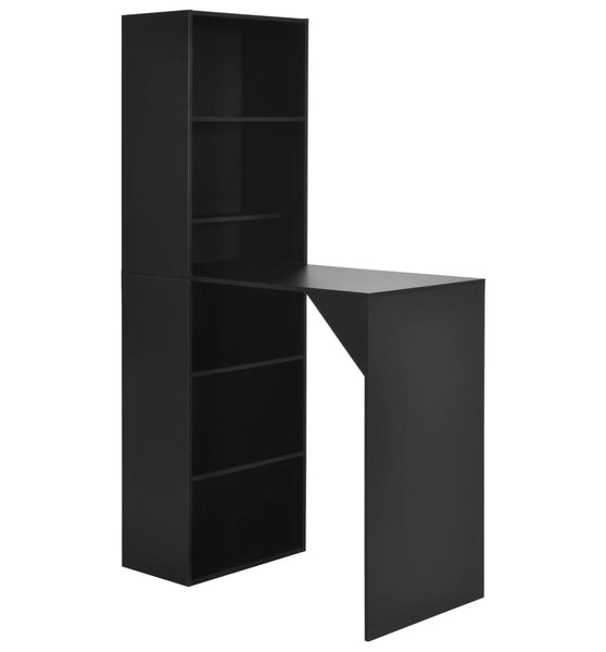 Bartisch mit Schrank Schwarz 115x59x200 cm