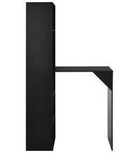 Bartisch mit Schrank Schwarz 115x59x200 cm