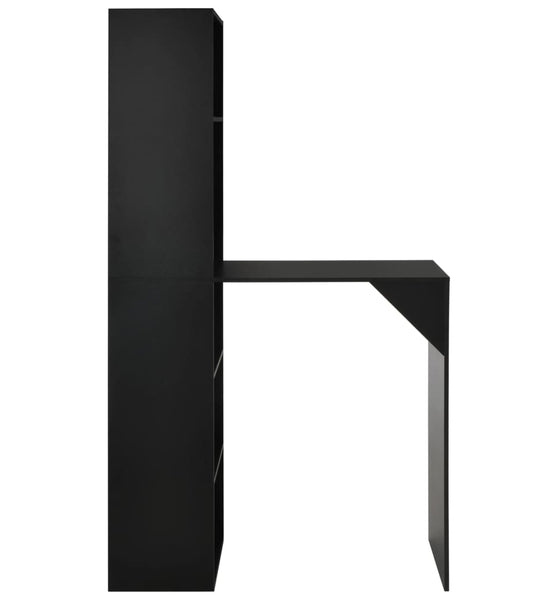 Bartisch mit Schrank Schwarz 115x59x200 cm