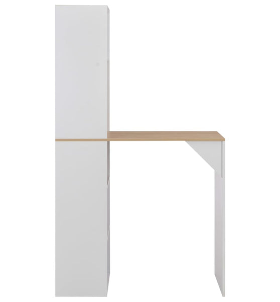 Bartisch mit Schrank Weiß 115x59x200 cm