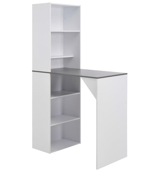Bartisch mit Schrank Weiß 115x59x200 cm