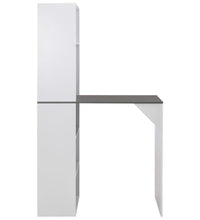 Bartisch mit Schrank Weiß 115x59x200 cm