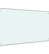 Küchenrückwand Weiß 100x60 cm Hartglas