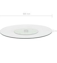 Servierplatte Drehbar Transparent 60 cm Hartglas