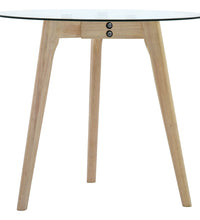 2-tlg. Beistelltisch-Set Hartglas