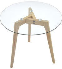 2-tlg. Beistelltisch-Set Hartglas