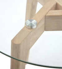 2-tlg. Beistelltisch-Set Hartglas