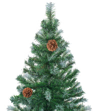 Künstlicher Weihnachtsbaum mit Tannenzapfen gefrostet 150 cm