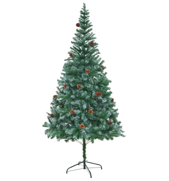 Künstlicher Weihnachtsbaum mit Tannenzapfen 210 cm