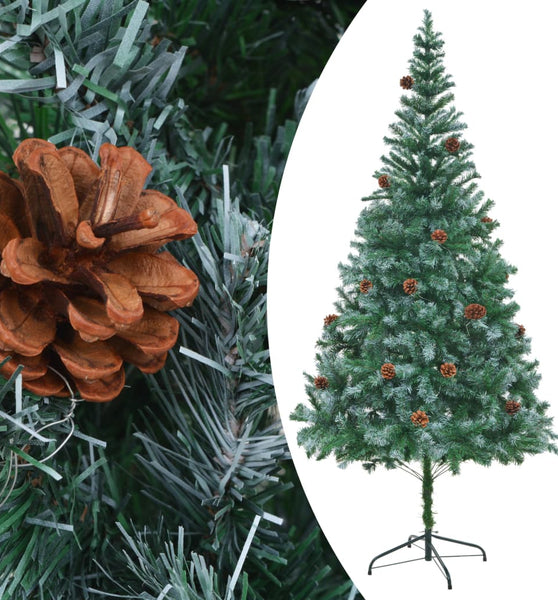 Künstlicher Weihnachtsbaum mit Tannenzapfen 210 cm