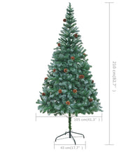 Künstlicher Weihnachtsbaum mit Tannenzapfen 210 cm