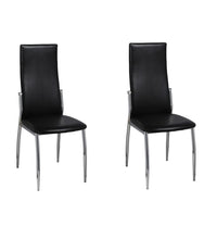 Esszimmerstühle 2 Stk. Schwarz Kunstleder