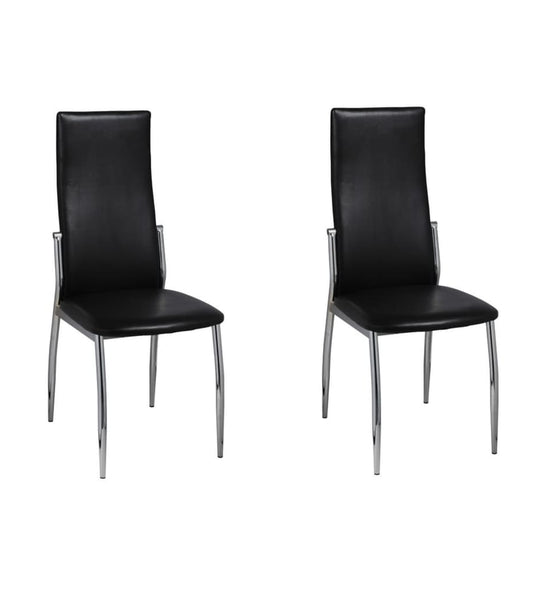 Esszimmerstühle 2 Stk. Schwarz Kunstleder
