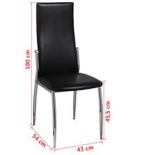 Esszimmerstühle 2 Stk. Schwarz Kunstleder