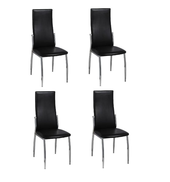 Esszimmerstühle 4 Stk. Schwarz Kunstleder