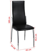 Esszimmerstühle 4 Stk. Schwarz Kunstleder